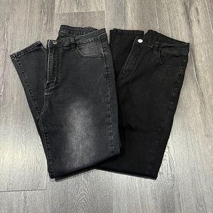 2 black SHEIN jeans
